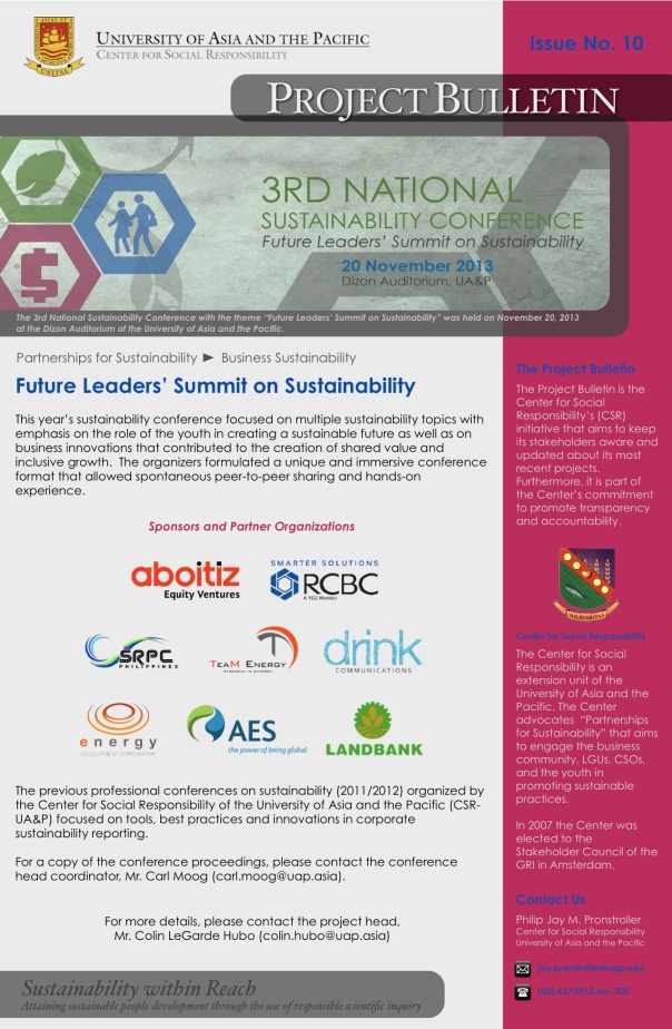 Future Leaders' Summit on Sustainability 
